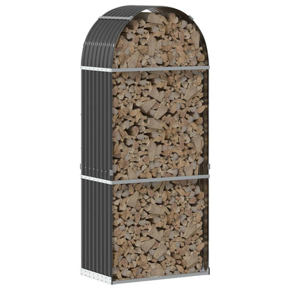 Portalegna Antracite 80x45x190 cm Acciaio Zincato