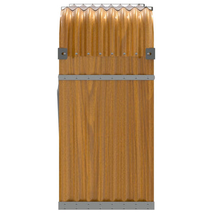 Portaceppi Effetto Legno 120x45x100 cm in Acciaio Zincato - homemem39