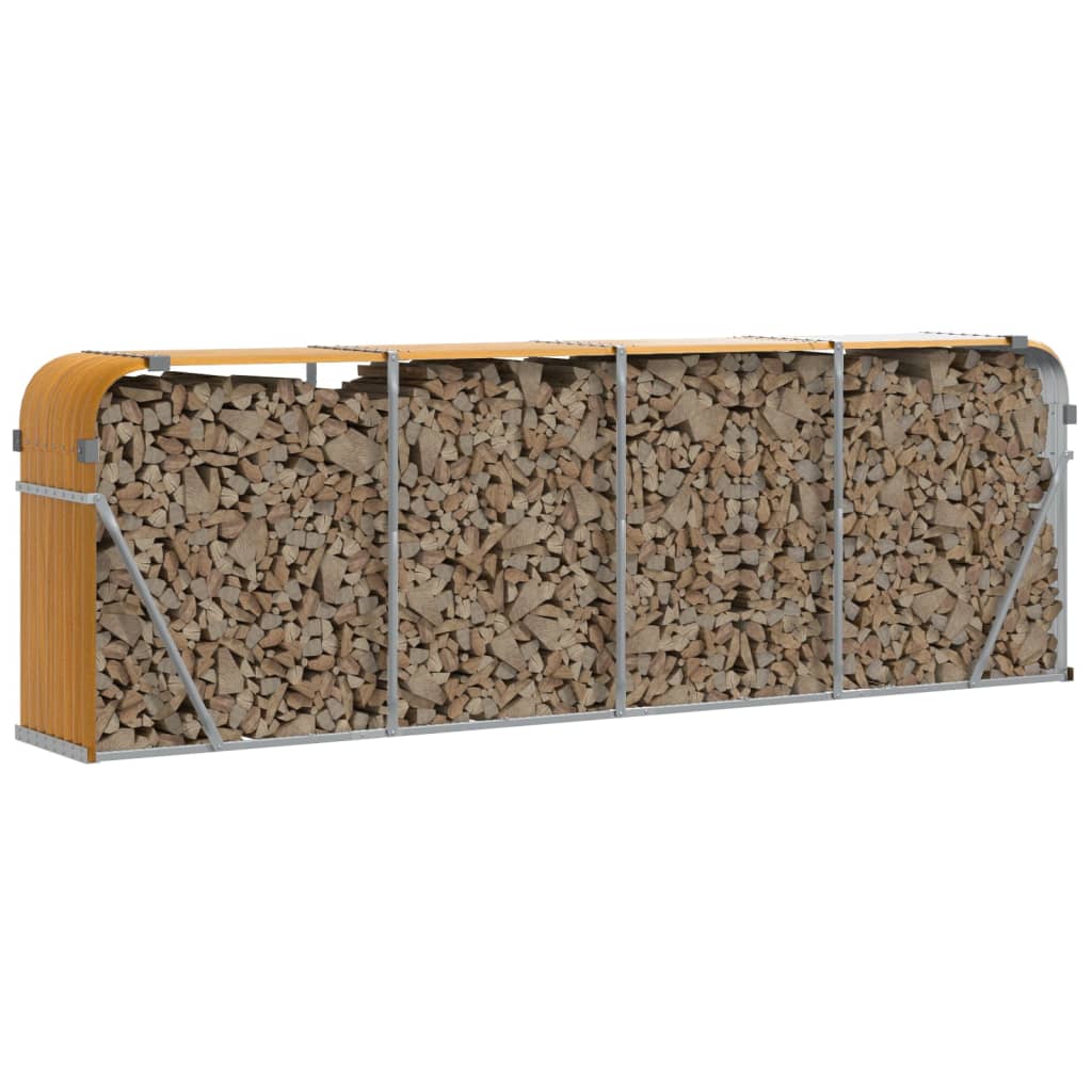 Portaceppi Effetto Legno 300x45x100 cm in Acciaio Zincato