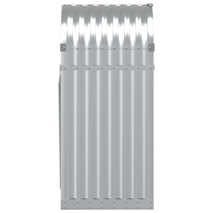 Portaceppi Argento 40x45x100 cm in Acciaio Zincato - homemem39