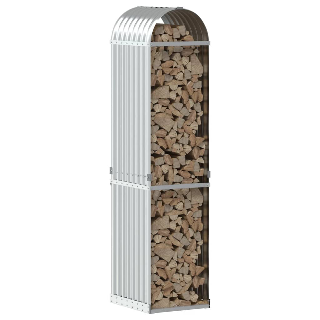 Portaceppi Argento 40x45x170 cm in Acciaio Zincato - homemem39