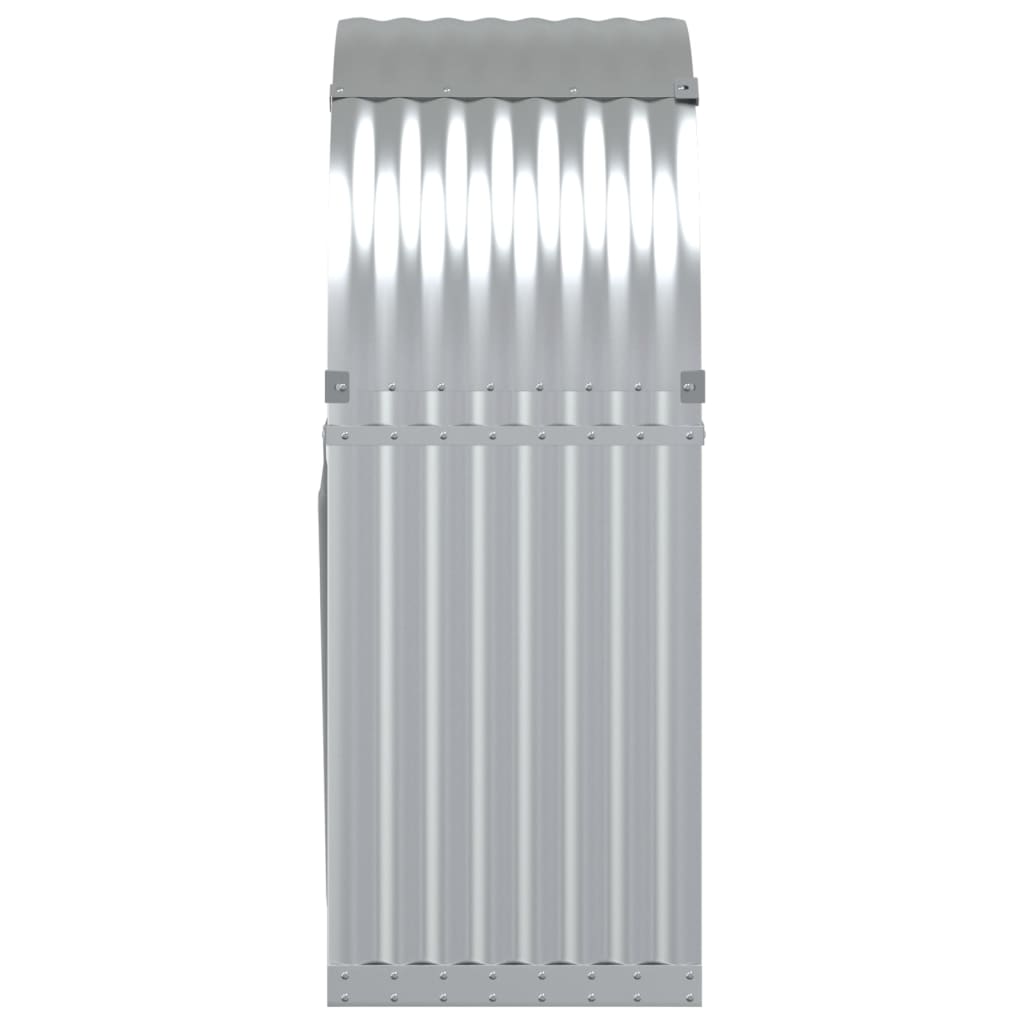 Portaceppi Argento 80x45x120 cm in Acciaio Zincato - homemem39