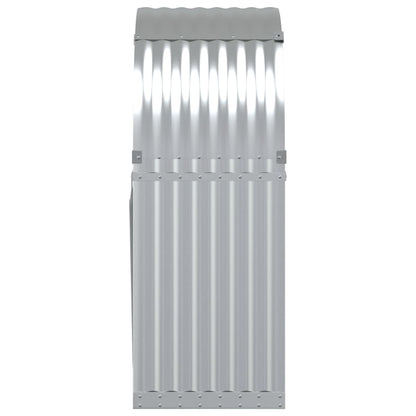 Portaceppi Argento 80x45x120 cm in Acciaio Zincato - homemem39