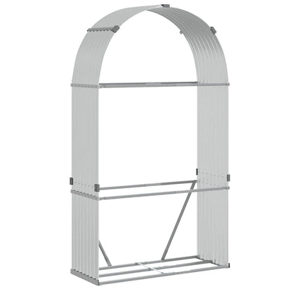 Portaceppi Argento 120x45x210 cm in Acciaio Zincato