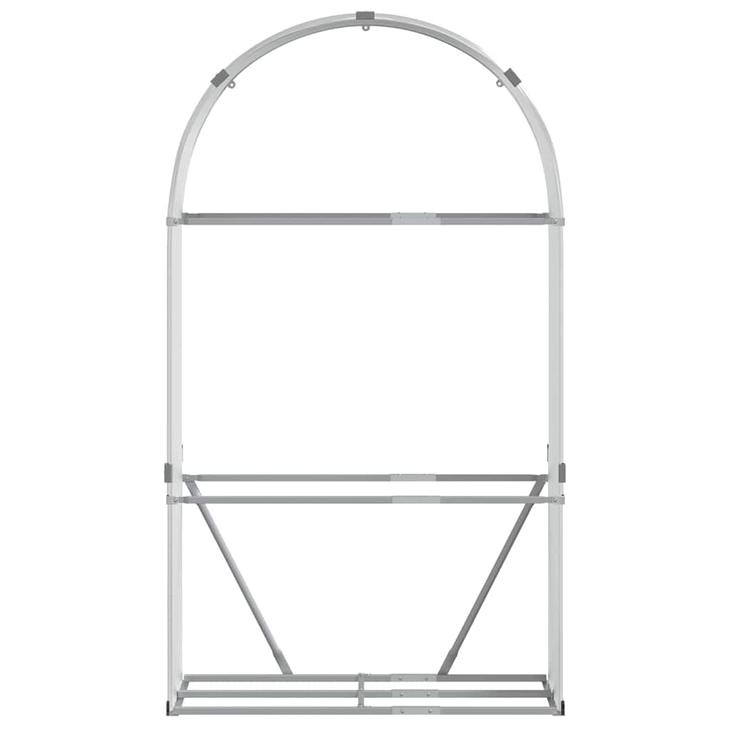 Portaceppi Argento 120x45x210 cm in Acciaio Zincato