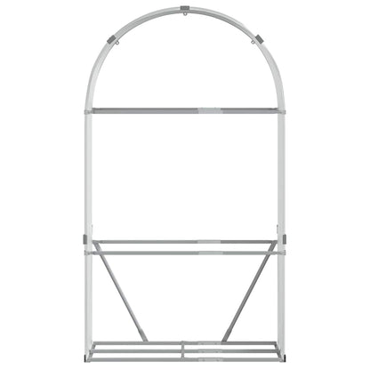 Portaceppi Argento 120x45x210 cm in Acciaio Zincato