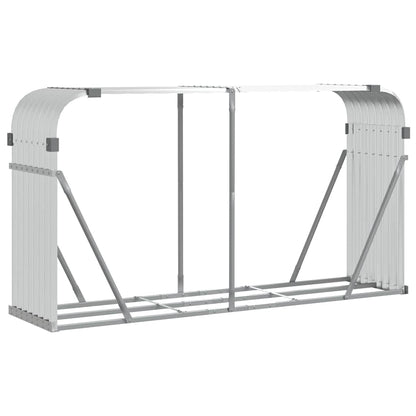 Portaceppi Argento 180x45x100 cm in Acciaio Zincato