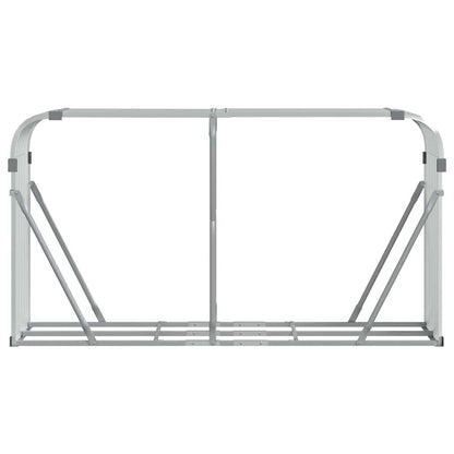 Portaceppi Argento 180x45x100 cm in Acciaio Zincato