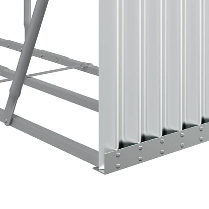 Portaceppi Argento 180x45x100 cm in Acciaio Zincato