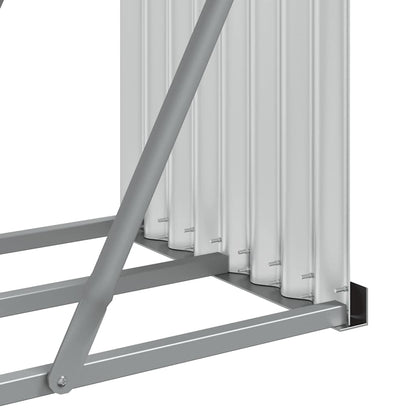 Portaceppi Argento 180x45x100 cm in Acciaio Zincato