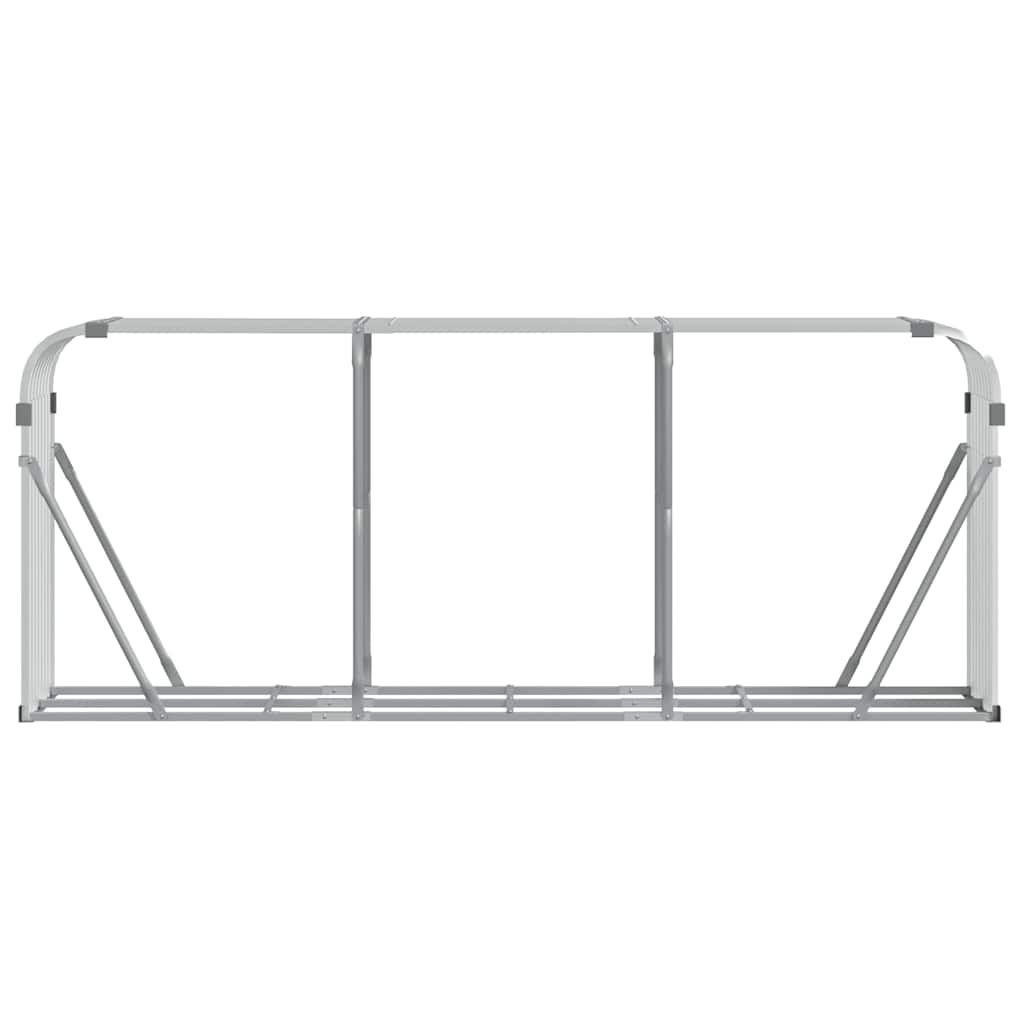 Portaceppi Argento 234x45x100 cm in Acciaio Zincato