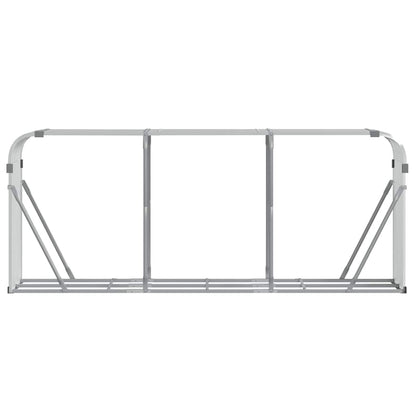 Portaceppi Argento 234x45x100 cm in Acciaio Zincato