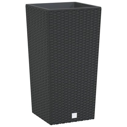 Fioriera con Interno Rimovibile Antracite 11 / 26,5 L PP Rattan | homemem39