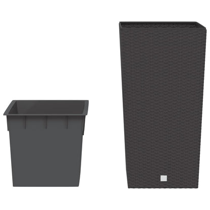 Fioriera con Interno Rimovibile Marrone 21 / 49 L PP Rattan | homemem39