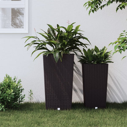 Fioriera con Interno Rimovibile Marrone 21 / 49 L PP Rattan | homemem39