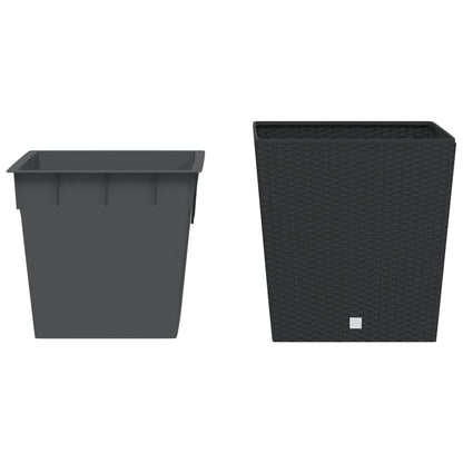 Fioriera con Interno Rimovibile Antracite 37 / 64 L PP Rattan | homemem39