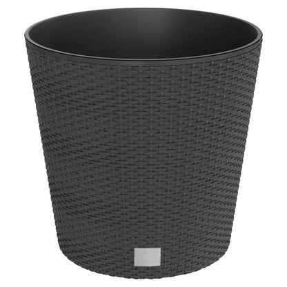 Fioriera con Interno Rimovibile Antracite 35 / 37,5 L PP Rattan | homemem39