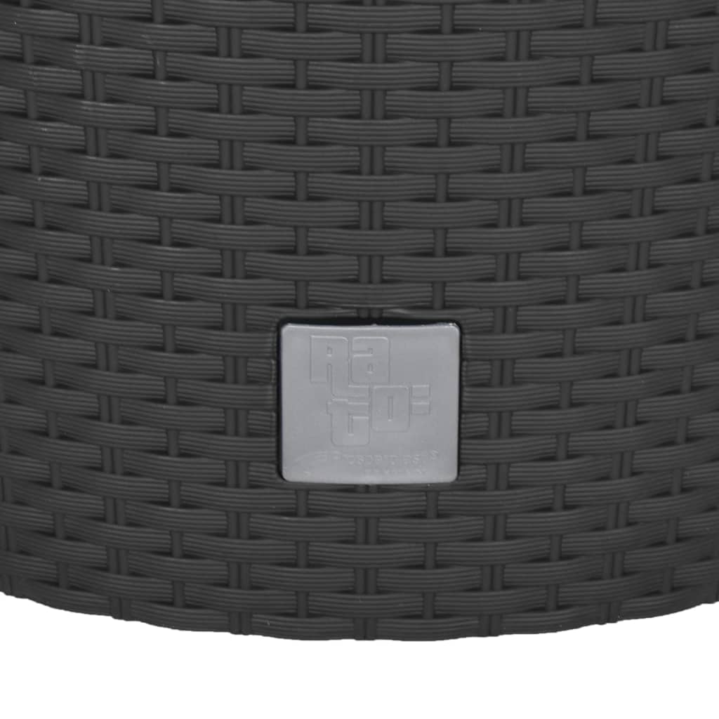 Fioriera con Interno Rimovibile Antracite 35 / 37,5 L PP Rattan | homemem39