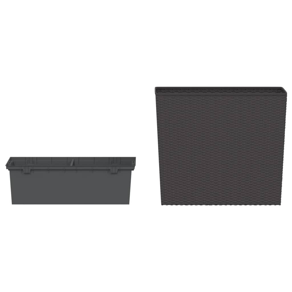 Fioriera con Interno Rimovibile Marrone 12 / 44 L PP Rattan | homemem39