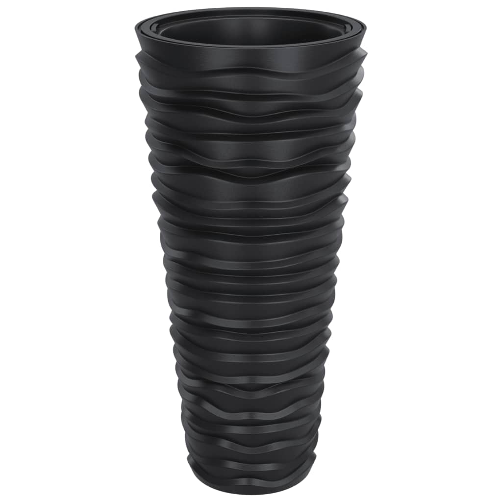 Fioriera con Interno Rimovibile Antracite 18/45 L PP Scanalato | homemem39
