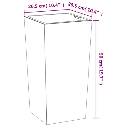 Fioriera con Interno Rimovibile Antracite 11/26,5 L PP Cemento | homemem39