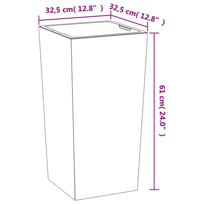 Fioriera con Interno Rimovibile Antracite 21/49 L PP Cemento | homemem39