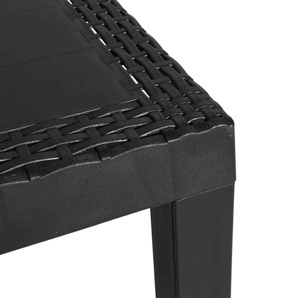 Tavolo da Giardino Antracite 59x47x40 cm in PP | homemem39