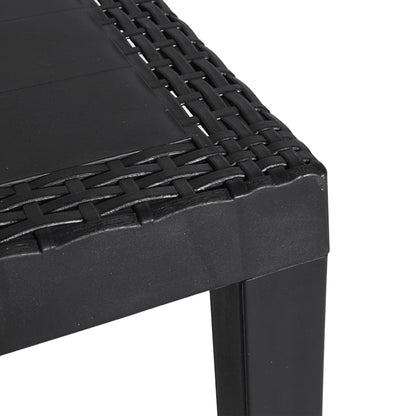 Tavolo da Giardino Antracite 59x47x40 cm in PP | homemem39