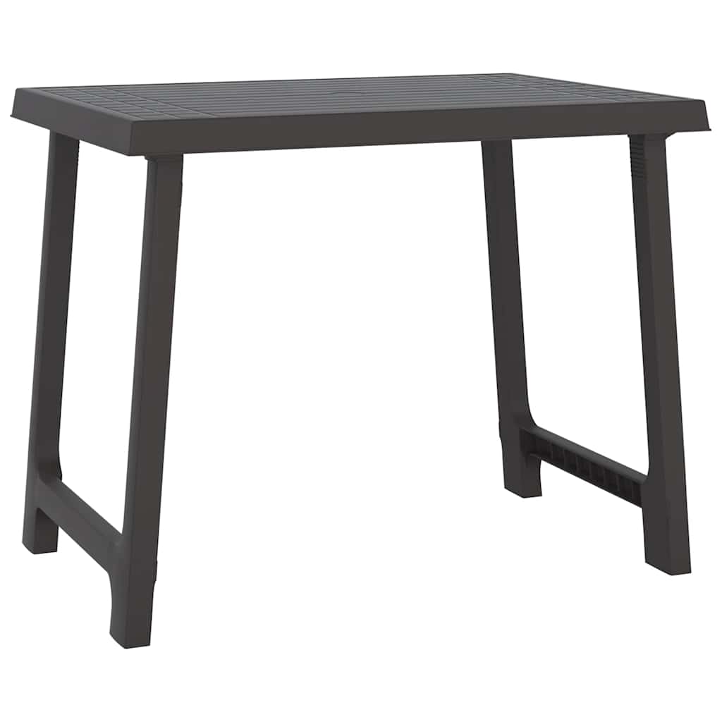Tavolo da Campeggio Antracite 79x56x64cm in PP Aspetto in Legno | homemem39
