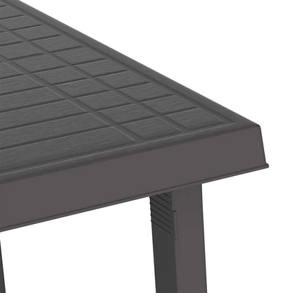 Tavolo da Campeggio Antracite 79x56x64cm in PP Aspetto in Legno | homemem39