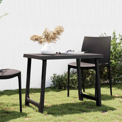 Tavolo da Campeggio Antracite 79x56x64cm in PP Aspetto in Legno | homemem39