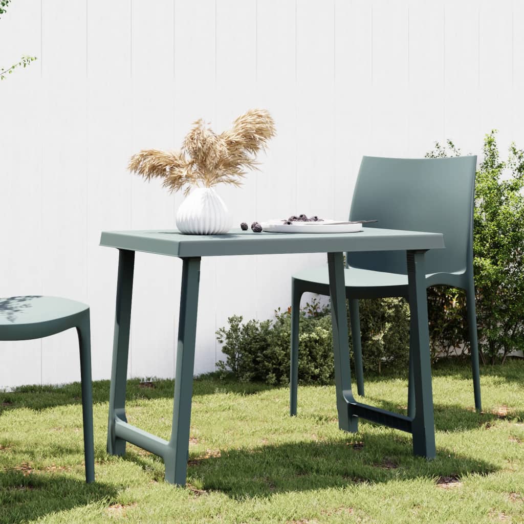 Tavolo da Campeggio Verde 79x56x64cm in PP Aspetto in Legno | homemem39