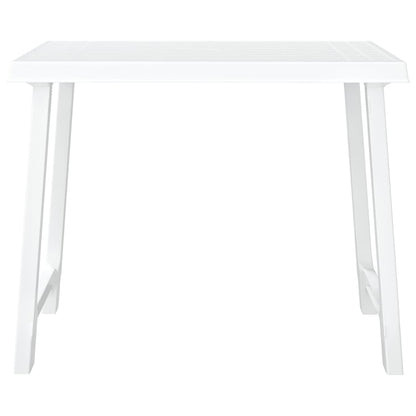 Tavolo da Campeggio Bianco 79x56x64cm in PP Aspetto in Legno - homemem39