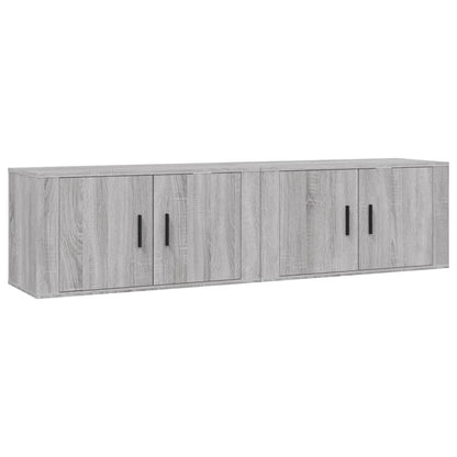 Mobili Porta TV a Parete 2 pz Grigio Sonoma 80x34,5x40 cm