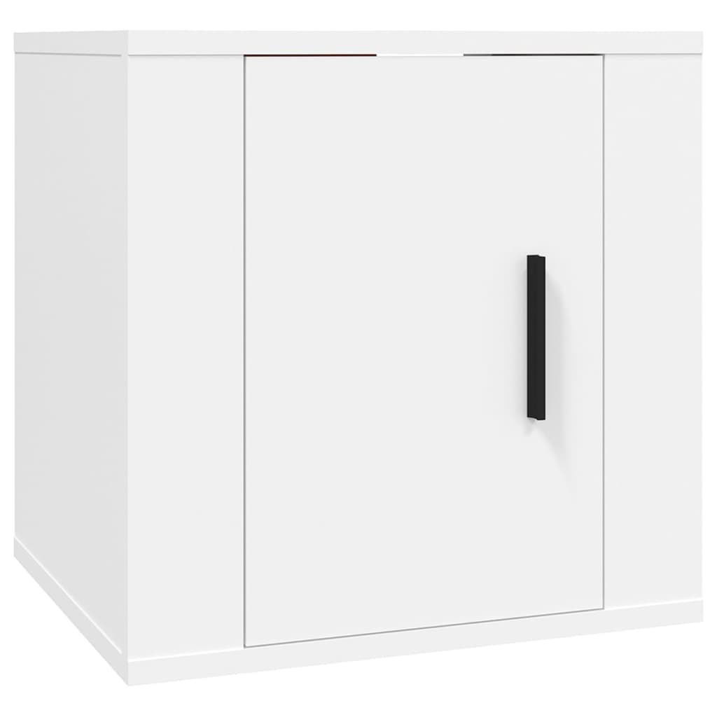 Set di Mobili Porta TV 4 pz Bianco in Legno Multistrato