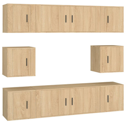 Set Mobili Porta TV 8pz in legno multistrato