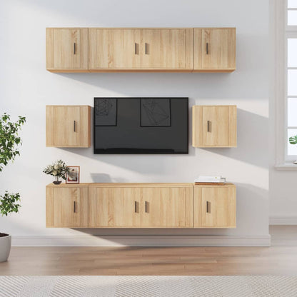 Set Mobili Porta TV 8pz in legno multistrato