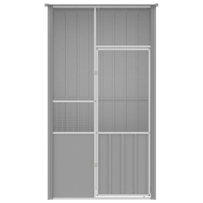 Gabbia per Uccelli Grigia 115x78x200 cm in Acciaio Zincato | homemem39