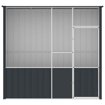 Gabbia per Uccelli Antracite 215x78x200 cm in Acciaio Zincato | homemem39