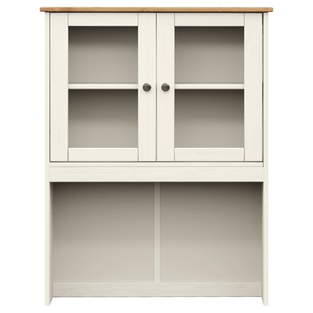 Credenza VIGO Bianca 78x40x175 cm in Legno Massello di Pino