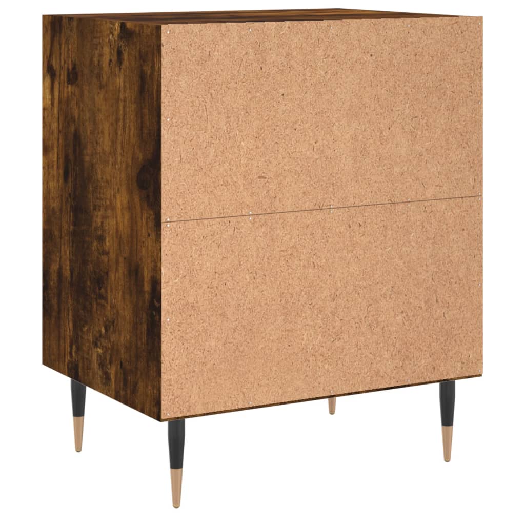 Comodini Rovere Fumo 2 pz 40x30x50 cm in Legno Multistrato - homemem39
