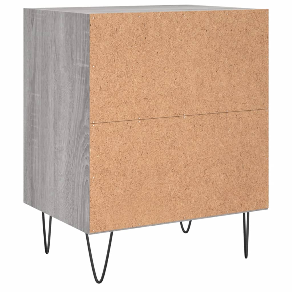 Comodini Grigio Sonoma 2 pz 40x30x50 cm in Legno Multistrato - homemem39