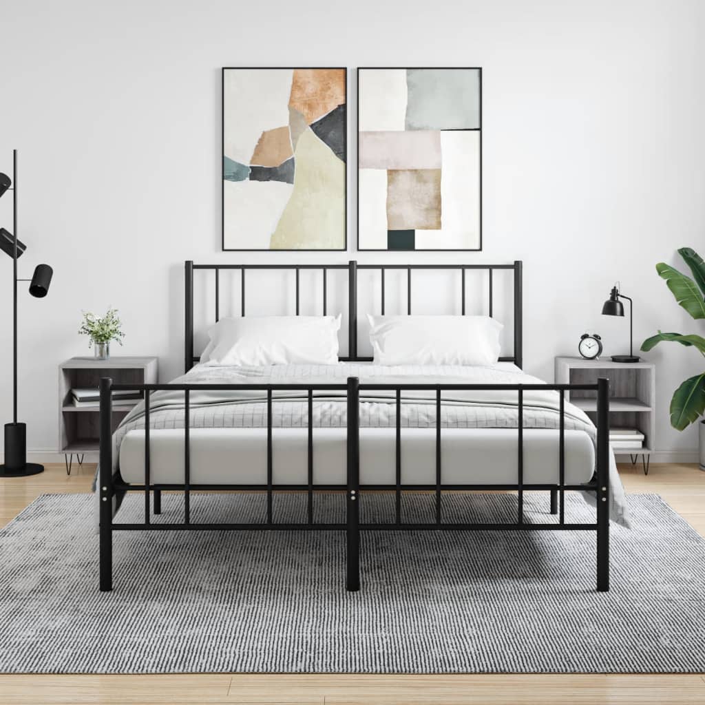 Comodini Grigio Sonoma 2 pz 40x30x50 cm in Legno Multistrato - homemem39