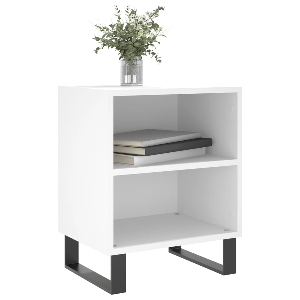 Comodino Bianco 40x30x50 cm in Legno Multistrato - homemem39