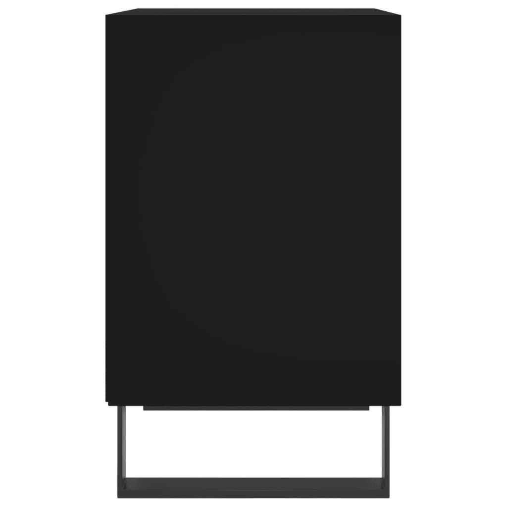 Comodino Nero 40x30x50 cm in Legno Multistrato - homemem39