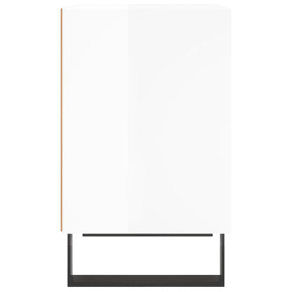 Comodini 2 pz Bianco Lucido 40x30x50 cm in Legno Multistrato - homemem39