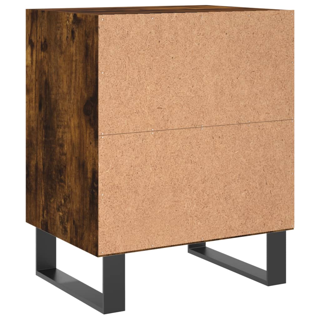 Comodini Rovere Fumo 2 pz 40x30x50 cm in Legno Multistrato - homemem39