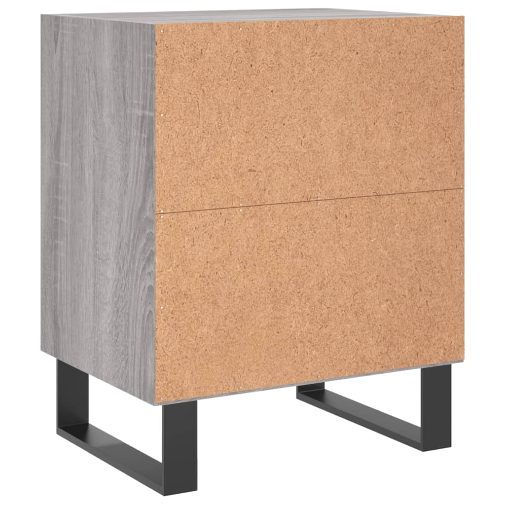 Comodini Grigio Sonoma 2 pz 40x30x50 cm in Legno Multistrato - homemem39