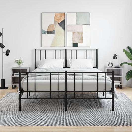 Comodini Grigio Sonoma 2 pz 40x30x50 cm in Legno Multistrato - homemem39