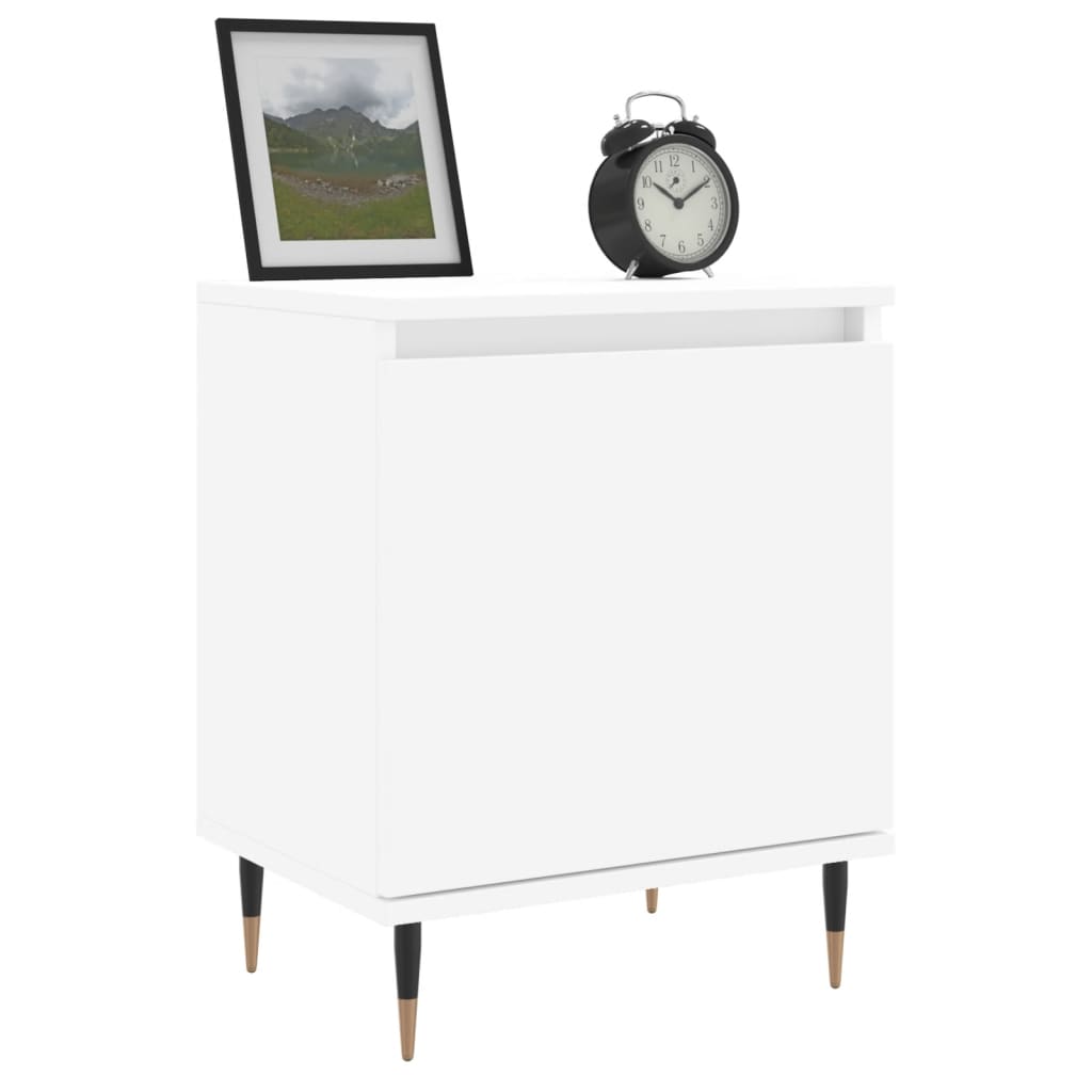 Comodini 2 pz Bianchi 40x30x50 cm in Legno Multistrato - homemem39